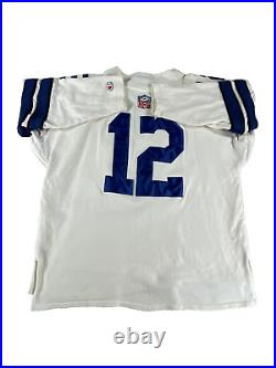 Vintage Dallas Cowboys #12 Roger Staubach Throwback Jersey XL White #4127