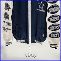 Vintage Dallas Cowboys 5 X's Super Bowl Varsity Bomber Jacket NFL Men Large Vintage Dallas Cowboys 5 X's Super Bowl Varsity Bomber Jacket NFL Men Large