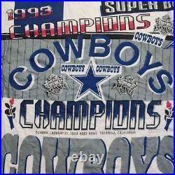 Vintage Dallas Cowboys AOP T-Shirt Mens 2XL 1993 Super Bowl XXVII Champions