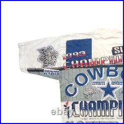 Vintage Dallas Cowboys AOP T-Shirt Mens 2XL 1993 Super Bowl XXVII Champions