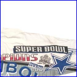 Vintage Dallas Cowboys AOP T-Shirt Mens 2XL 1993 Super Bowl XXVII Champions