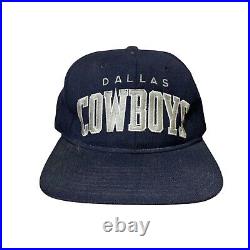 Vintage Dallas Cowboys Arch Block Spellout Starter Snapback Hat 1990s