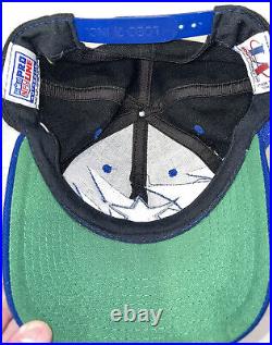 Vintage Dallas Cowboys Black & Blue Shark Tooth 90s Logo 7 Athletic Snapback Hat