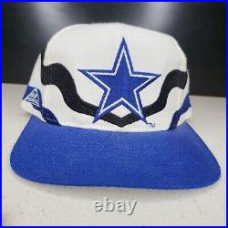 Vintage Dallas Cowboys Black Blue Waives Apex One Embroided Snapback Hat Cap