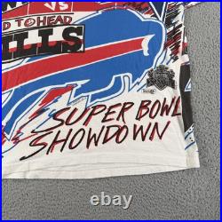 Vintage Dallas Cowboys Buffalo Bills Shirt Mens XL Magic Johnson Super Bowl 90s