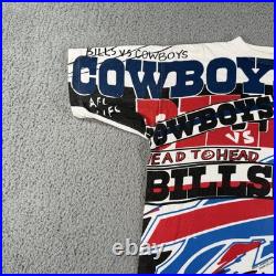 Vintage Dallas Cowboys Buffalo Bills Shirt Mens XL Magic Johnson Super Bowl 90s