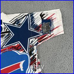 Vintage Dallas Cowboys Buffalo Bills Shirt Mens XL Magic Johnson Super Bowl 90s