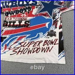 Vintage Dallas Cowboys Buffalo Bills Shirt Mens XL Magic Johnson Super Bowl 90s