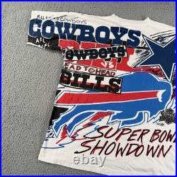 Vintage Dallas Cowboys Buffalo Bills Shirt Mens XL Magic Johnson Super Bowl 90s