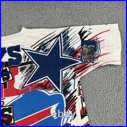 Vintage Dallas Cowboys Buffalo Bills Shirt Mens XL Magic Johnson Super Bowl 90s
