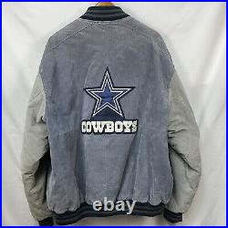 Vintage Dallas Cowboys Carl Banks Giii Wilsons Suede Leather Varsity Jacket XXL