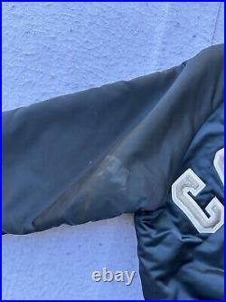 Vintage Dallas Cowboys Chalk Line NFL Satin Jacket 90s Size Large