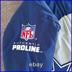 Vintage Dallas Cowboys Double Shark Tooth Jacket NFL Team Apparel Winter Hood