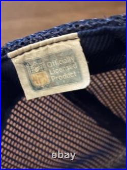 Vintage Dallas Cowboys Hat Cap Snap Back Blue NFL Football Trucker Mesh Mens 80s