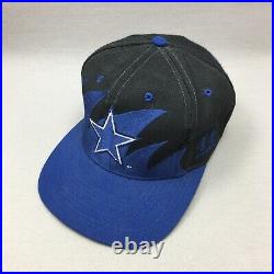 Vintage Dallas Cowboys Hat Cap Snap Back Logo Athletic Sharktooth Black Blue