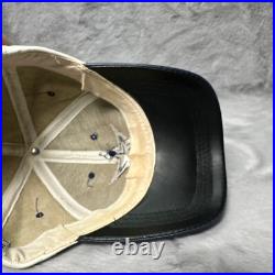 Vintage Dallas Cowboys Hat Cap White Leather Logo Athletic Strap Back NFL