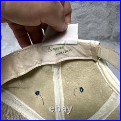 Vintage Dallas Cowboys Hat Cap White Leather Logo Athletic Strap Back NFL