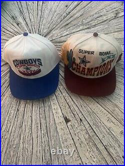 Vintage Dallas Cowboys Hat Snapback Cap Super Bowl Champions Logo Athletic 90s