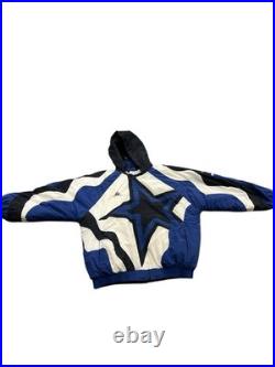 Vintage Dallas Cowboys Jacket Large Pro Line Apex Bomber Puffer AOP Blue Star