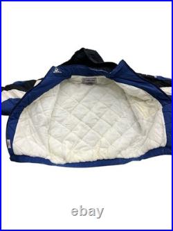 Vintage Dallas Cowboys Jacket Large Pro Line Apex Bomber Puffer AOP Blue Star