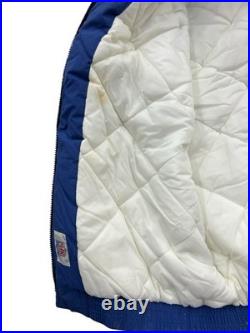 Vintage Dallas Cowboys Jacket Large Pro Line Apex Bomber Puffer AOP Blue Star