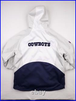 Vintage Dallas Cowboys Jacket Mens Extra Large Blue Gray Reebok Fleece Line Coat