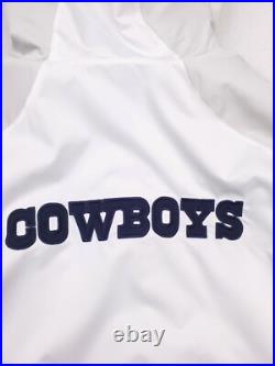 Vintage Dallas Cowboys Jacket Mens Extra Large Blue Gray Reebok Fleece Line Coat