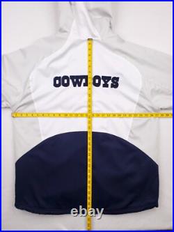 Vintage Dallas Cowboys Jacket Mens Extra Large Blue Gray Reebok Fleece Line Coat