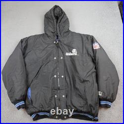 Vintage Dallas Cowboys Jacket Mens Large Black NFL Football Starter Hooded 90s