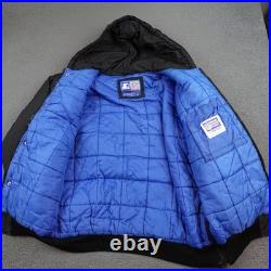 Vintage Dallas Cowboys Jacket Mens Large Black NFL Football Starter Hooded 90s