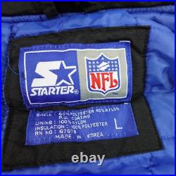 Vintage Dallas Cowboys Jacket Mens Large Black NFL Football Starter Hooded 90s