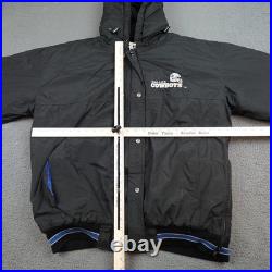 Vintage Dallas Cowboys Jacket Mens Large Black NFL Football Starter Hooded 90s