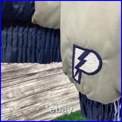 Vintage Dallas Cowboys Jacket Mens Large Blue Pro Player Puffer NFL Football 90s
