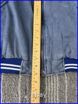 Vintage Dallas Cowboys Jacket Mens Large Blue Washed Troy Aikman #8 Nutmeg 90s