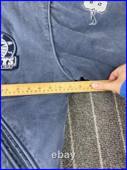 Vintage Dallas Cowboys Jacket Mens Large Blue Washed Troy Aikman #8 Nutmeg 90s