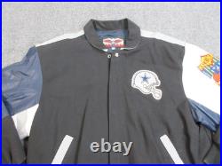 Vintage Dallas Cowboys Jacket Mens Large NFL Football Jeff Hamilton 90s