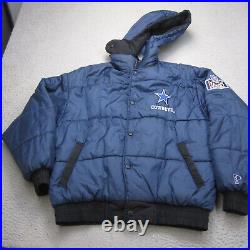 Vintage Dallas Cowboys Jacket Mens M Reversible Bomber Hooded NFL Pro Line Vintage Dallas Cowboys Jacket Mens M Reversible Bomber Hooded NFL Pro Line