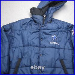 Vintage Dallas Cowboys Jacket Mens M Reversible Bomber Hooded NFL Pro Line Vintage Dallas Cowboys Jacket Mens M Reversible Bomber Hooded NFL Pro Line