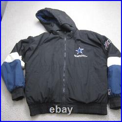 Vintage Dallas Cowboys Jacket Mens M Reversible Bomber Hooded NFL Pro Line Vintage Dallas Cowboys Jacket Mens M Reversible Bomber Hooded NFL Pro Line