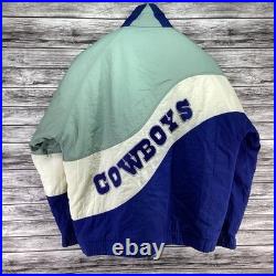 Vintage Dallas Cowboys Jacket Mens Medium Blue Apex One Puffer NFL Pro Line 90s