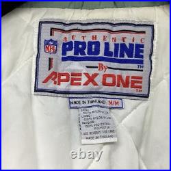 Vintage Dallas Cowboys Jacket Mens Medium Blue Apex One Puffer NFL Pro Line 90s