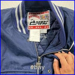 Vintage Dallas Cowboys Jacket Mens Medium Blue NFL Football Nutmeg Bomber 90s