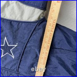 Vintage Dallas Cowboys Jacket Mens Medium Blue NFL Football Nutmeg Bomber 90s