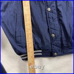 Vintage Dallas Cowboys Jacket Mens Medium Blue NFL Football Nutmeg Bomber 90s