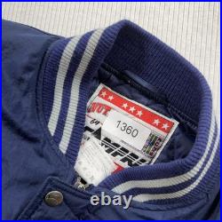 Vintage Dallas Cowboys Jacket Mens Medium Blue NFL Football Nutmeg Bomber 90s