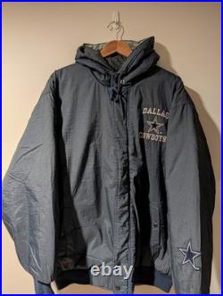 Vintage Dallas Cowboys Jacket Mens Medium NFL Gameday Puffer Coat Full Zip