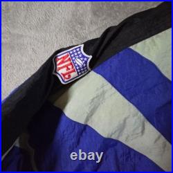 Vintage Dallas Cowboys Jacket Mens XL Blue Black NFL Football Puffer 90s read