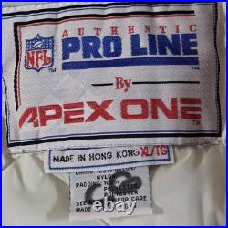 Vintage Dallas Cowboys Jacket Mens XL Blue Black NFL Football Puffer 90s read