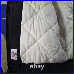 Vintage Dallas Cowboys Jacket Mens XL Blue Black NFL Football Puffer 90s read Vintage Dallas Cowboys Jacket Mens XL Blue Black NFL Football Puffer 90s read