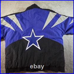 Vintage Dallas Cowboys Jacket Mens XL Blue Black NFL Football Puffer 90s read Vintage Dallas Cowboys Jacket Mens XL Blue Black NFL Football Puffer 90s read